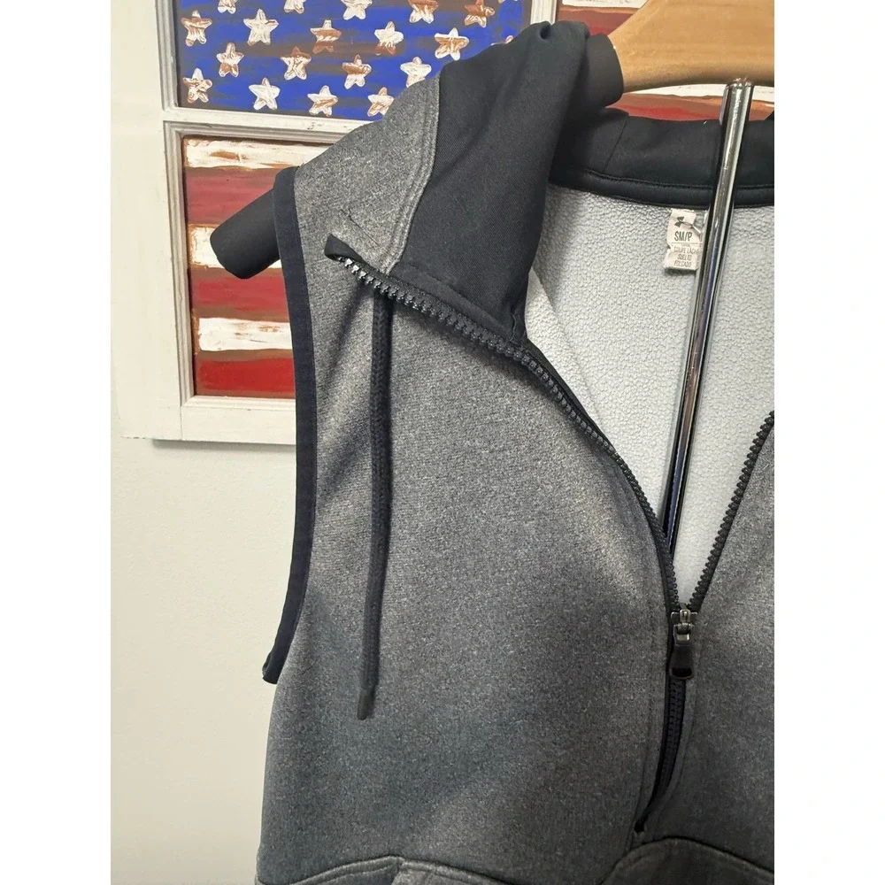 Under Armour Storm‎ 1 Sleeveless Hoodie Vest Womens Small Gray 1/4 Zip Fleece